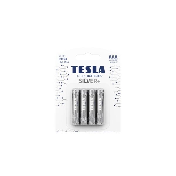 

Щелочные батарейки TESLA AAА SILVER+ (LR03)