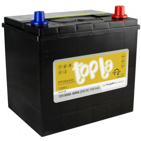 

Topla 60 Ah/12V Topla EFB JIS Euro (0) (112260)