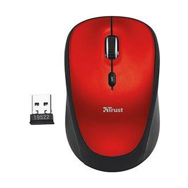 

Мышь Trust Yvi Wireless Mini Mouse red (19522)