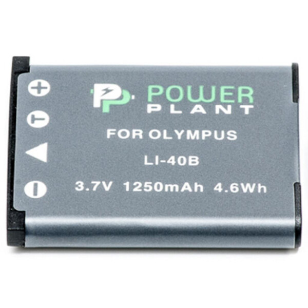 

PowerPlant Olympus Li-40B, Li-42B, D-Li63, NP-45, NP-80, EN-EL10 1250mAh DV00DV1090
