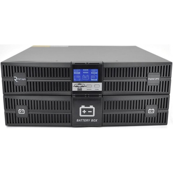 

ИБП On-Line Ritar HR1106XS 6KVA/6kW REC 192В, Встроенная батарея 12V 7 Ah х 16 шт (820x600x420) 70,2 кг (650x435 (488)x175)