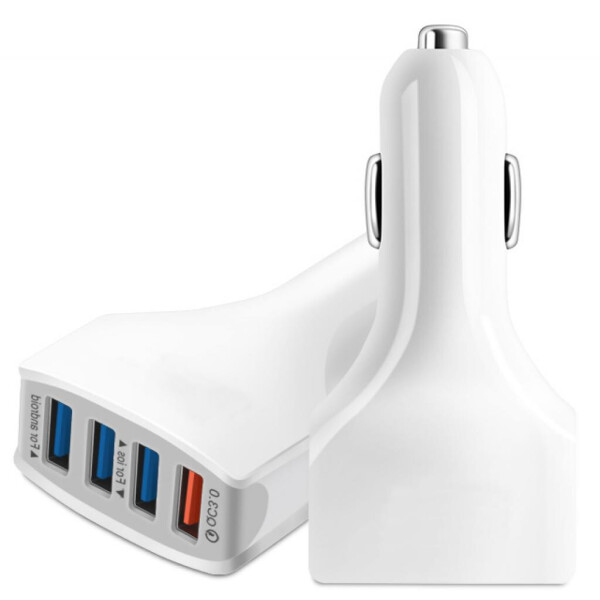 

Автомобильное зарядное устройство Hoco CQC-400 4 USB, 7A White