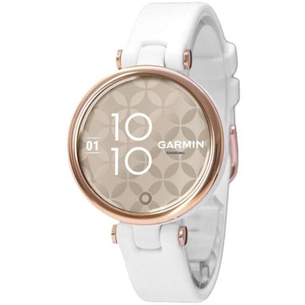 

Garmin Lily Cream Gold Bezel with White Case and Silicone Band (010-02384-10)