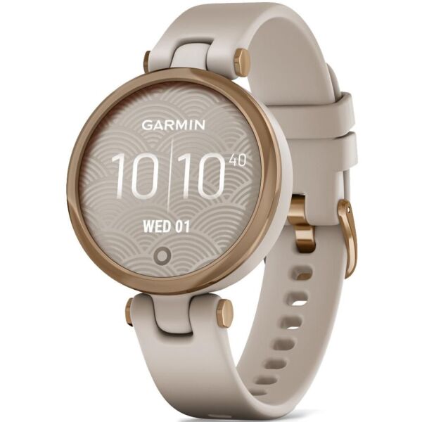 

Garmin Lily Rose Gold Bezel with Light Sand Case and Silicone Band (010-02384-11)