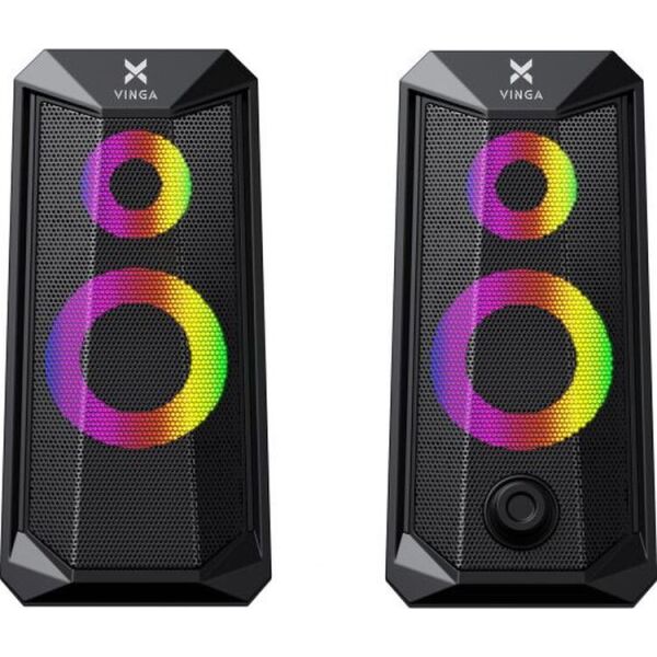 

Колонки 2.0 Vinga SP-200 LED USB Black