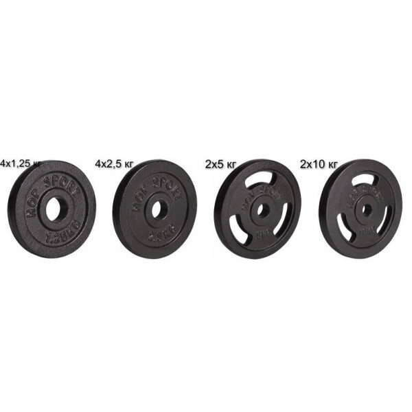 

Сет с металлических дисков Hop-Sport Strong 45 кг (UT-00000561)