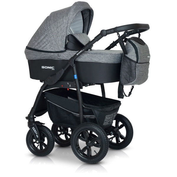 

Детская коляска универсальная 3 в 1 Verdi Sonic Plus 04 (grey/black)