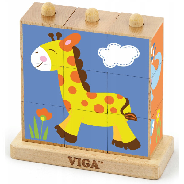 

Пазл-кубики вертикальный Viga Toys Сафари