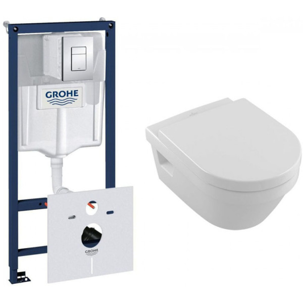 

Инсталляция GROHE с унитазом VILLEROY & BOCH ARCHITECTURA, 5684HR01+38827000