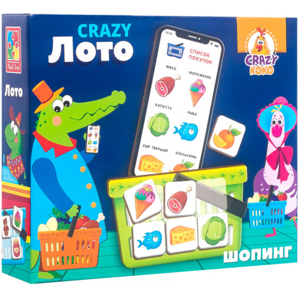 

Игра настольная Vladi Toys Crazy Лото VT8055-03 (рус)