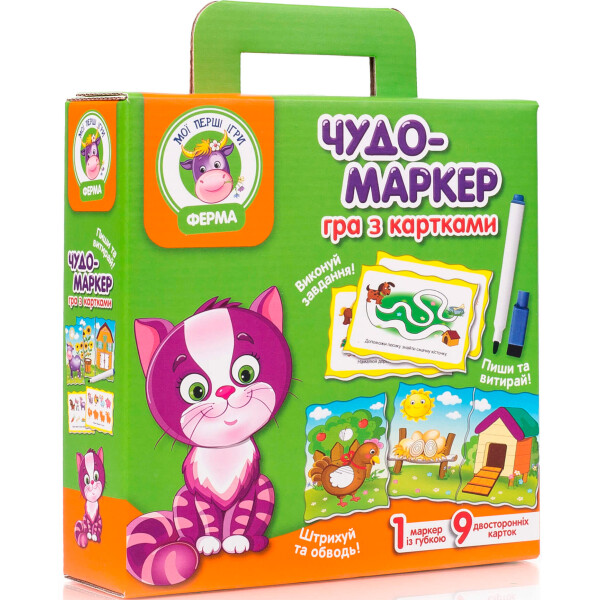 

Игра с карточками Vladi Toys Чудо-маркер. Ферма VT2100-06 (укр)