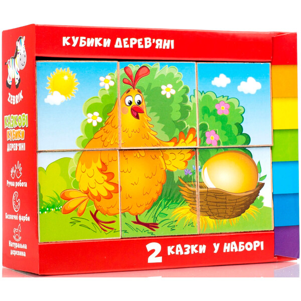 

Деревянные кубики Vladi Toys Сказки ZB1002-01 (укр)