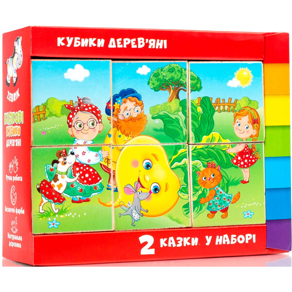 

Деревянные кубики Vladi Toys Сказки ZB1002-02 (укр)