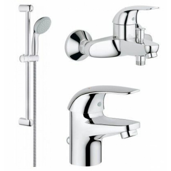 

Набор смесителей для душа Grohe Euroeco 3 в 1 (23262000+32743000+27853000), 123226S