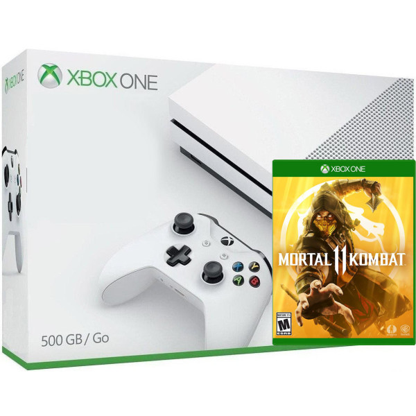 

Microsoft Xbox One S 500Gb White + Mortal Kombat 11 Special Edition (русская версия)