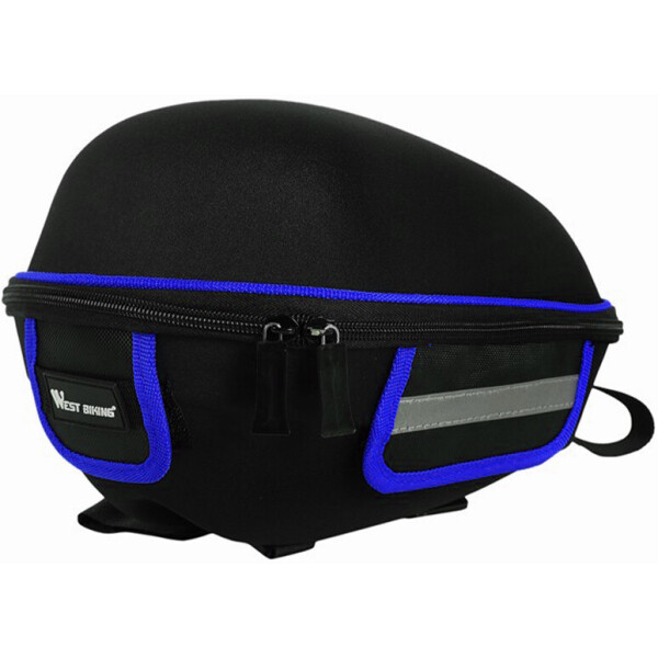 

Вело багажник под седло West Biking 0707151 Black + Blue с отражателями + чехол