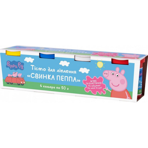 

Тесто для лепки Peppa Pig Свинка Пеппа 4 баночки по 50 г (120810)