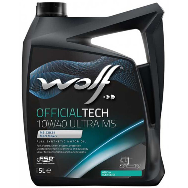 Моторное масло WOLF OFFICIAL 10W-40 5л (8307317)