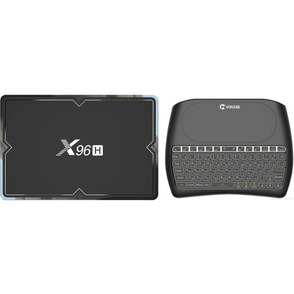 

Медиаплеер Core Tech X96H 4гб 64Гб Allwinner H603 DDR3 Андроид 9 Смарт ТВ Приставка + D8 Vontar беспроводная клавиатура с подсветкой