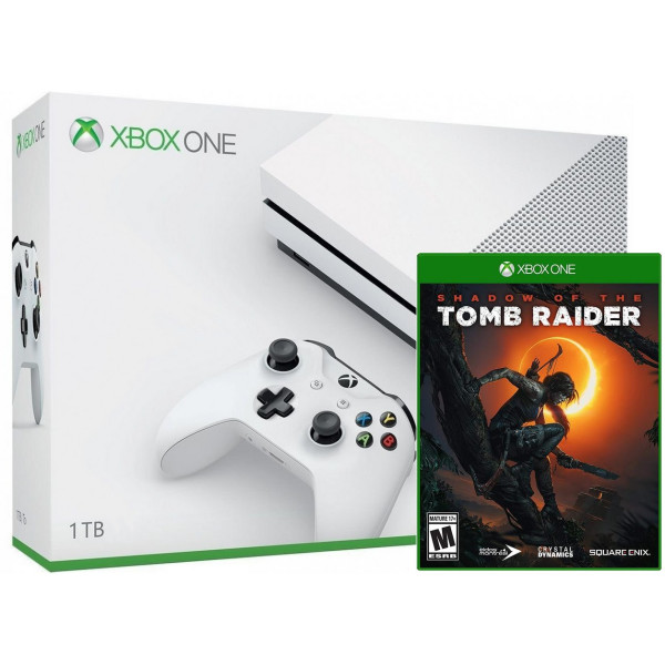 

Microsoft Xbox One S White 1Tb + Shadow of the Tomb Raider (ваучер на скачивание)