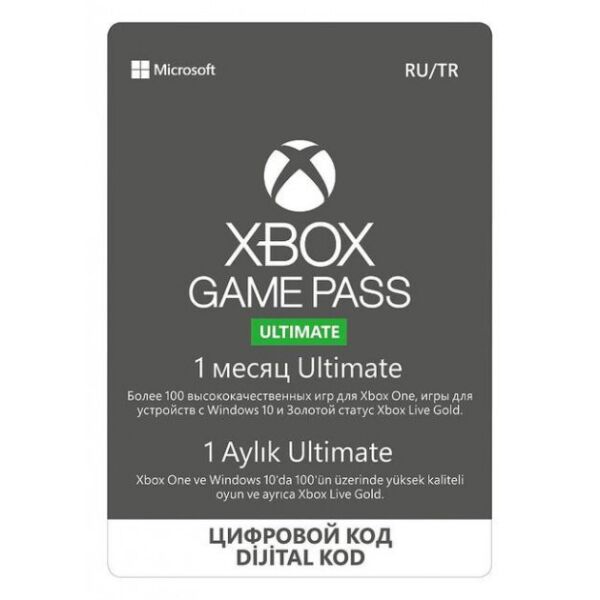 

Xbox Game Pass Ultimate Gift Card 1 мес RU/EU/US