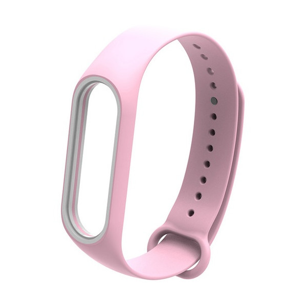 

Ремешок для фитнесс браслета Mi Band 3 Gasta New color Pink/White