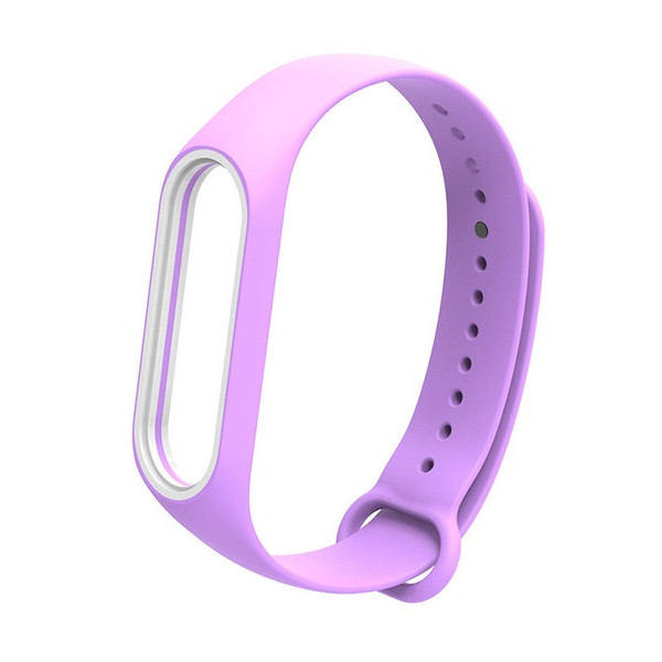 

Ремешок для фитнесс браслета Mi Band 3 Gasta New color Purple/White