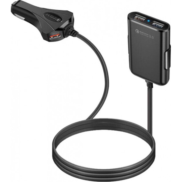 

Автомобильное зарядное устройство Hoco CQC-450 4 USB, 12A, Qualcom 3.0, Black