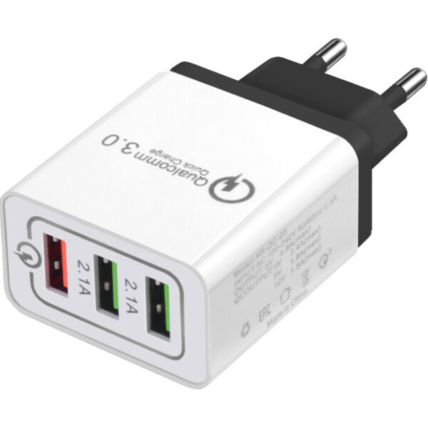 

Сетевое зарядное устройство Hoco QC-300 3 USB, 4.8A