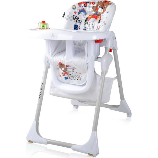 

Стульчик для кормления Bertoni YAM YAM (white racing friends)