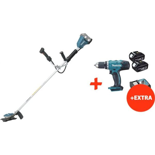 

Аккумуляторная коса Makita DUR365UZ+аккумуляторная дрель-шуруповерт Makita DDF453RFX7 (DUR365URF2X)