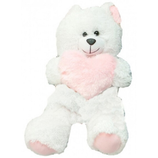 

Плюшевый мишка Фрэнк 65 см Teddy Boom белый с сердцем