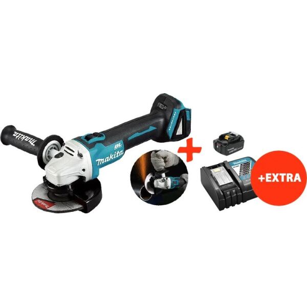 

Аккумуляторная бесщеточная болгарка Makita DGA506Z+акк.18V 5 Ah+быстрозарядное ЗУ (DGA506RT)