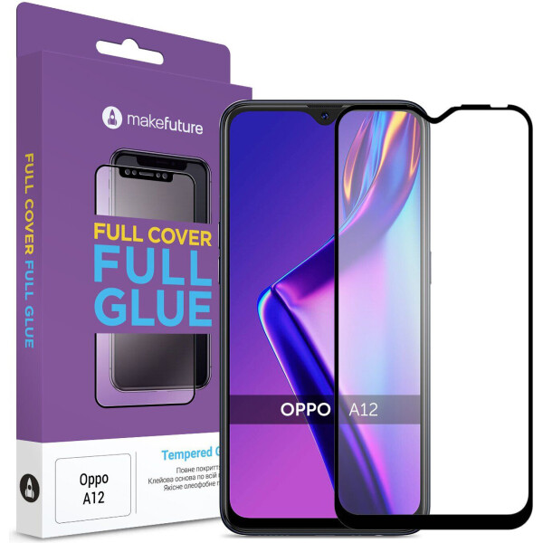 

Защитное стекло MakeFuture Full Cover Full Glue Black для OPPO A12