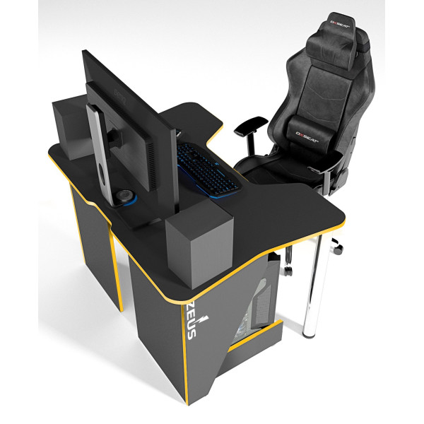 

Стол геймерский игровой ZEUS IGROK-3, черный/желтый