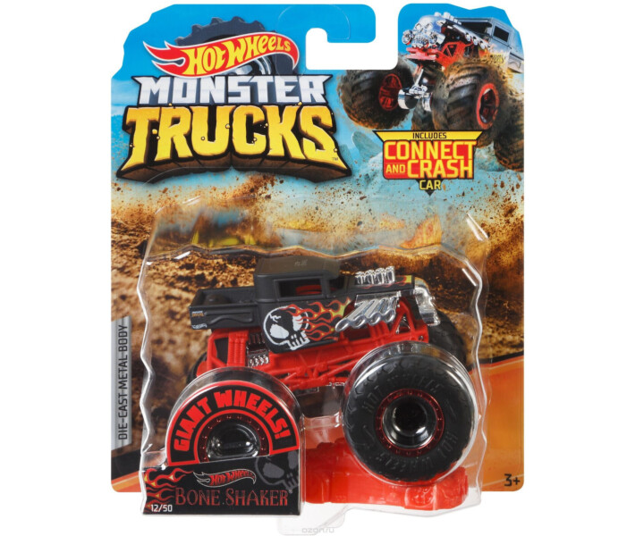 Фото - машинку, модель техники Базовая машинка Mattel Hot Wheels Monster Trucks Внедорожник (в асс.) (FYJ44)