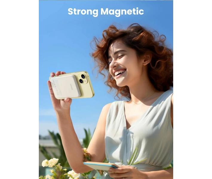 Фото - power bank Power Bank UGREEN PB560 5000mAh MIni Magnetic Wireless 15W беж