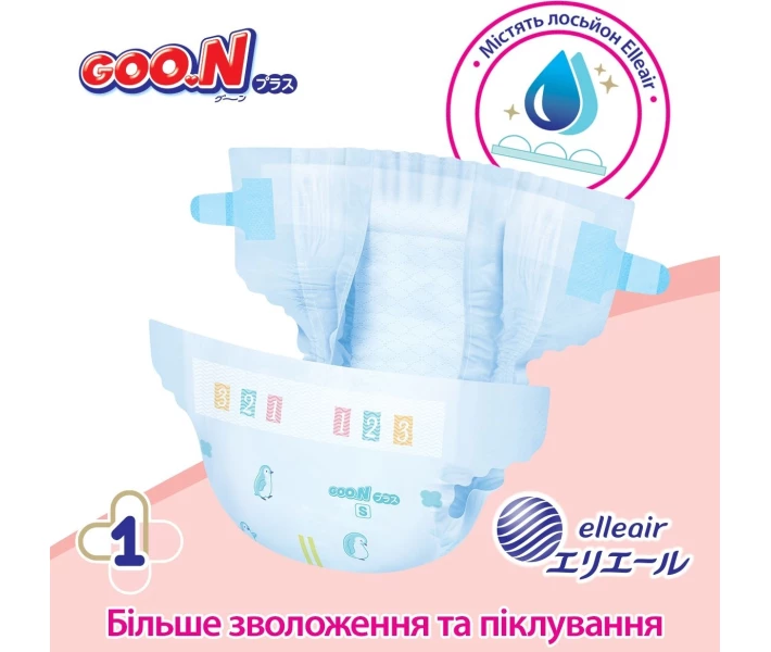Фото - подгузник Подгузники GOO.N Plus для детей 6-11 кг (размер М, на липучках, унисекс, 56 шт) (21000628)