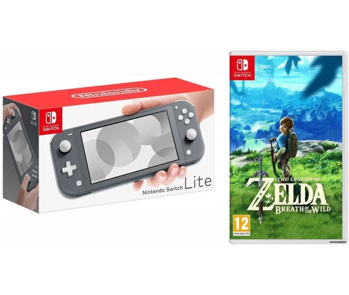 Фото - игровую консоль Nintendo Switch Lite Gray + The Legend of Zelda: Breath of the Wild