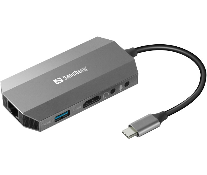 Фото - кардридер Док-станция Sandberg USB-C 6in1 Travel Dock (136-33)