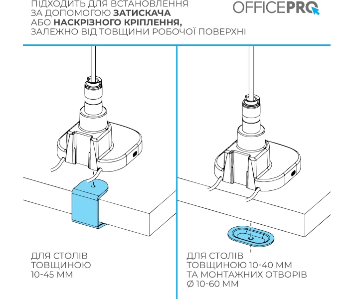 Фото - кронштейн для телевизора Настольный крепеж для монитора OfficePro MA851W Белый