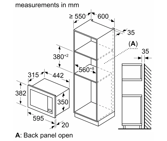 Фото - микроволновую печь Встроенная микроволновая печь Bosch BFL623MC3