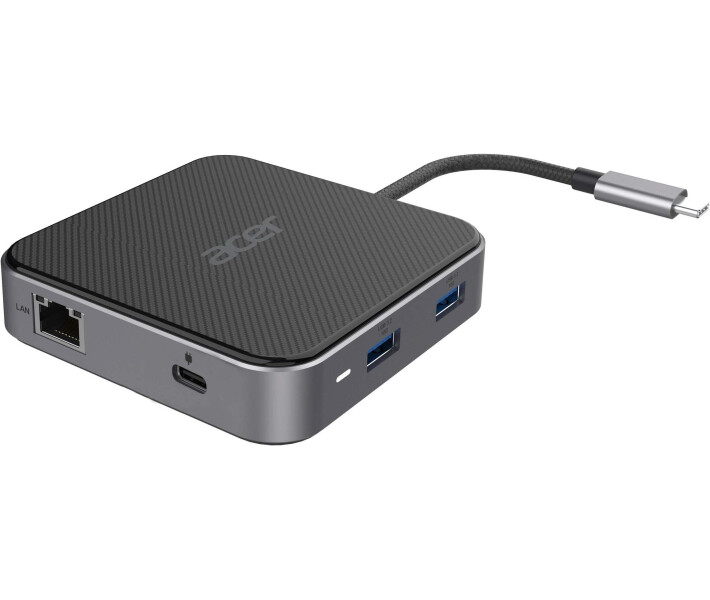 Фото - кардридер Док-станция Acer 7 in 1, 8K, HDMI, DP, 2xUSB3.2, USB-C, RJ45, 3.5mm AP (HP.DSCAB.013)