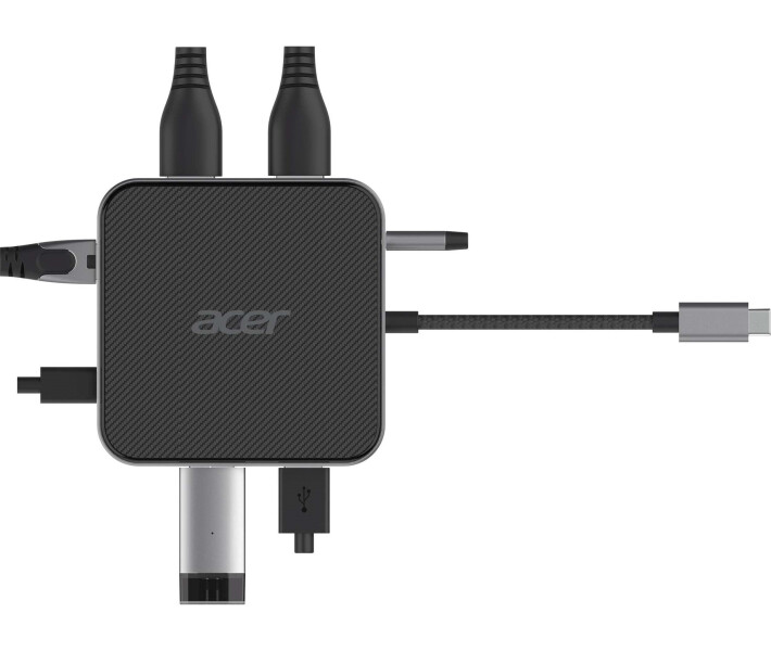 Фото - кардридер Док-станция Acer 7 in 1, 8K, HDMI, DP, 2xUSB3.2, USB-C, RJ45, 3.5mm AP (HP.DSCAB.013)