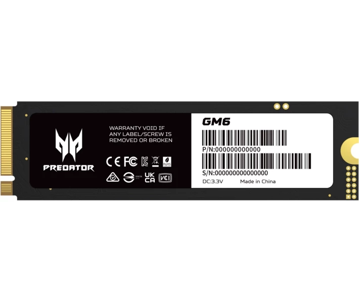 SSD-накопитель Acer Predator GM6 4TB M.2 NVMe (BL.9BWWR.135