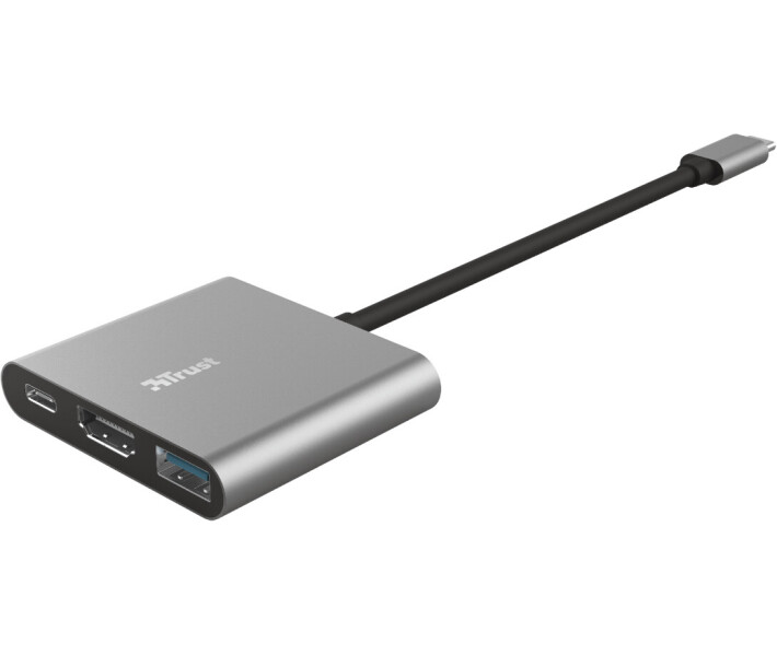 Фото - кардридер Адаптер Type C -> HDMI/Type C/USB Trust Dalyx Aluminium (23772)
