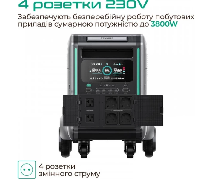 Фото - зарядную станцию Зарядная станция Zendure SuperBase V6400 / 3800W / 6438Wh / LiFePO4 (ZDSBV6400-GY-EU)