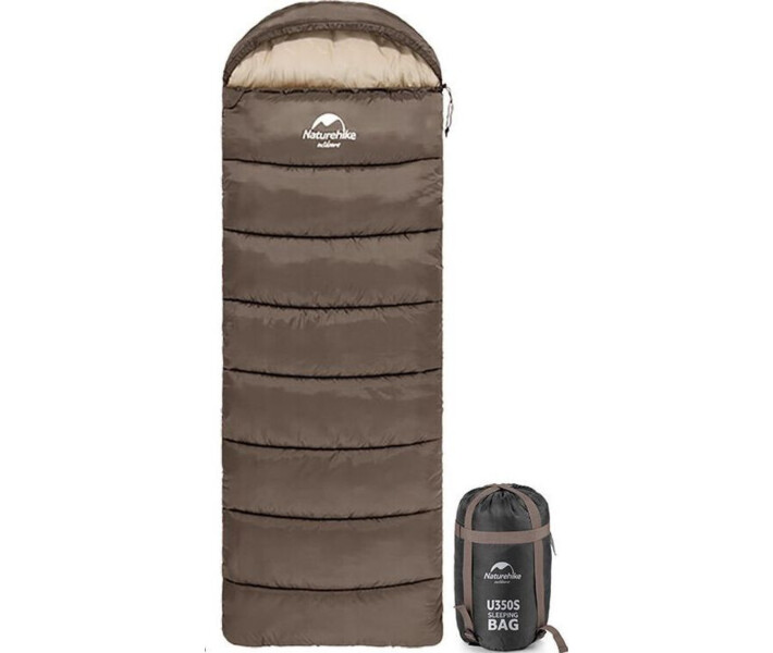 Фото - спальный мешек Спальные мешки  Naturehike U350 NH20MSD07, (1°C), правыйкоричневий (6927595767221-R)