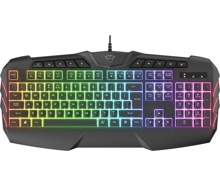 Фото - клавиатуру Клавиатура игровая Trust GXT 881 Odyss Semi-Mech USB Black (24303)