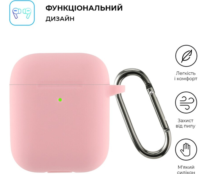 Фото - аксессуары для наушников Чехол ArmorStandart Ultrathin Silicone Case With Hook для Apple AirPods 2 Pink (ARM59688)
